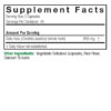 Gotu Kola 90 v-caps Supplement Facts Box