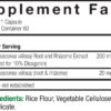 Wild Yam Standardized 60 v-caps Supplement Facts Box