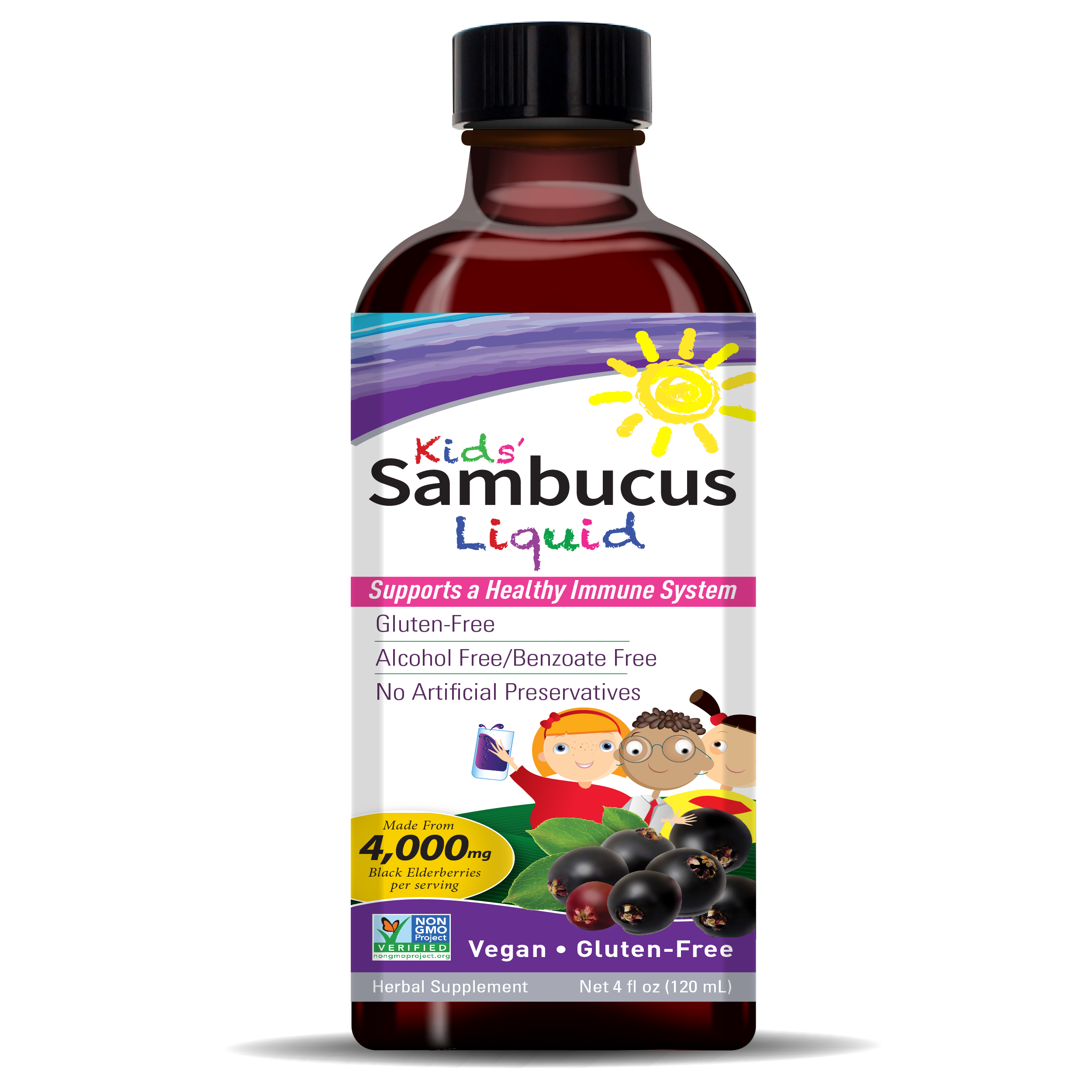Kids Sambucus Syrup 4 oz | Order Sambucus Syrup for Kids - Nature’s Answer