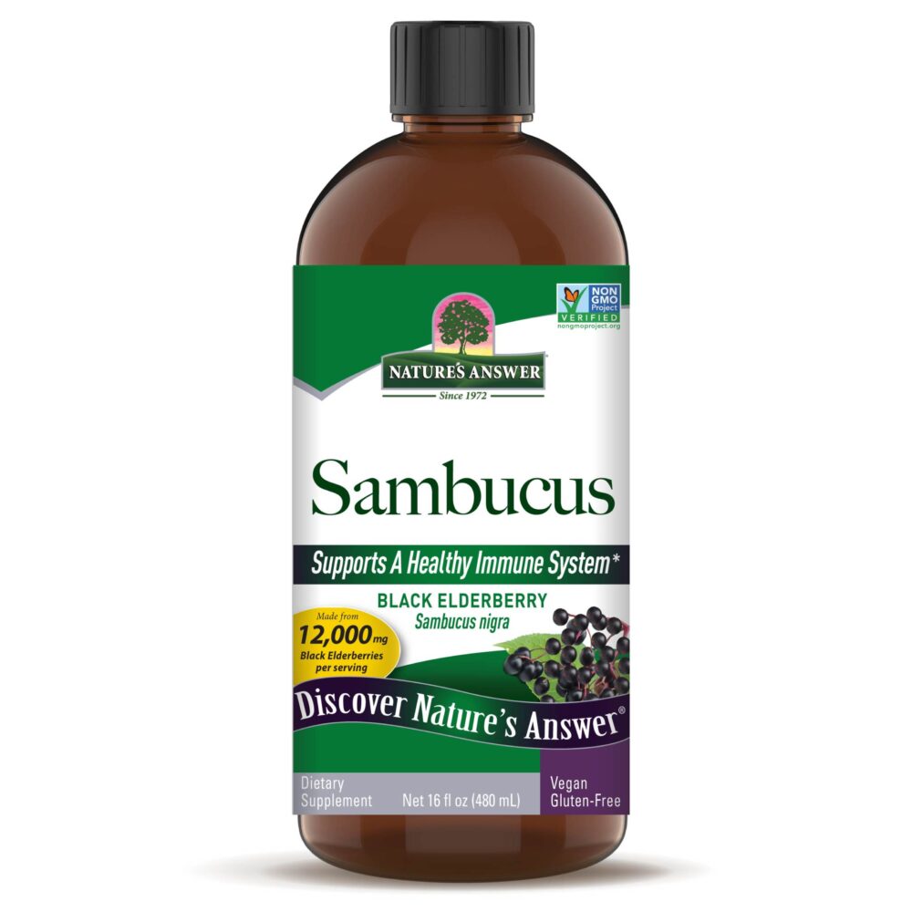 26220 Sambucus Original 16 Oz. REV0004 Bottle Vector (Low Res)