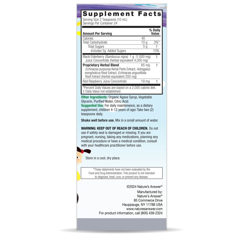 26221 REV0002 Sambucus Kids Formula 8 Oz. 26221 IFC (Low Res)-04