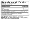 Ashwagandha Supplement Facts Box