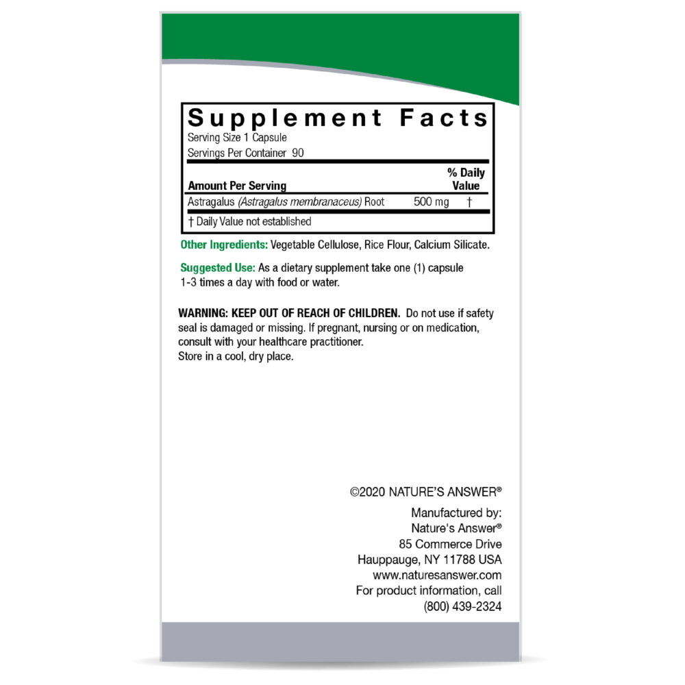 Astragalus Root Capsules 90 Veggie Caps - Image 6