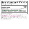 Echinacea Low Alcohol 1 Ounce Supplement Facts Box
