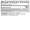 Eleuthero Root 2oz Alcohol Free (Siberian Ginseng) Supplement Facts Box