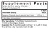 Fenugreek Seed 1oz Low Alcohol Supplement Facts Box