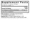 Fo Ti 1oz Low Alcohol Supplements Facts Box