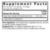 Ginger Root 1oz Low Alcohol Supplement Facts Box