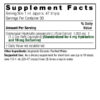 Goldenseal Root 1oz Alcohol Free Supplement Facts Box