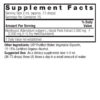Horehound 1oz Low Alcohol Supplement Facts Box