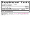 Lavender Flowers 1oz Low Alcohol Supplement Facts Box