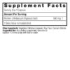 Mullein Leaf 90 v-caps Supplement Facts Box