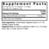 Sage Leaf 1oz Low Alcohol Supplement Facts Box