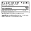Sage Leaf 1oz Alcohol Free Supplement Facts Box