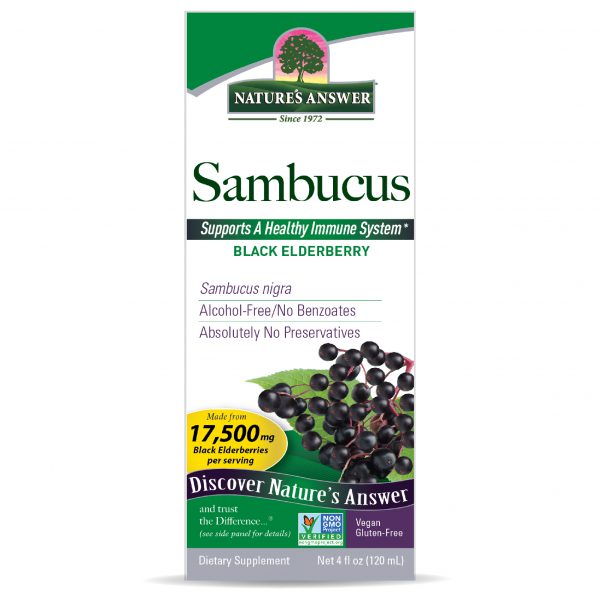 Sambucus Original 4oz Supplement Facts Box Box