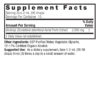 Skullcap Herb 1oz Low Alcohol Supplement Facts Box
