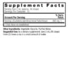 Skullcap Herb 1oz Alcohol Free Supplement Facts Box