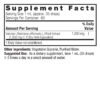 Valerian Root 2oz Alcohol Free Supplement Facts Box