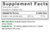 Vitamin C 1000mg 100 v-caps Supplement Facts Box