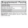 White Willow Standardized 60 v-caps Supplement Facts Box