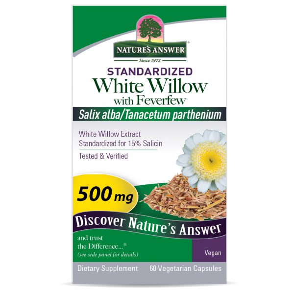 White Willow With Feverfew Standardized 60 v-caps Box