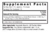Yarrow Flowers 1oz Alcohol Free Supplement Facts Box