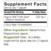 Certified Organic Milk Thistle 60 Capsules Supplement Facts Box