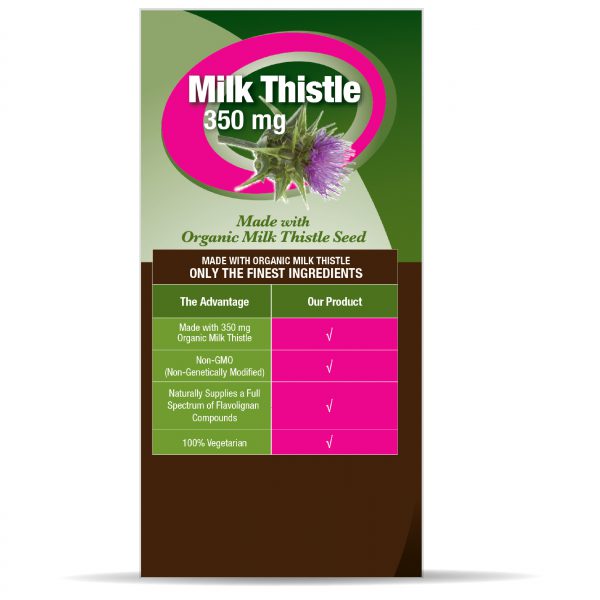 Certified Organic Milk Thistle 60 Capsules Box